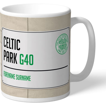 Personalised Celtic FC Street Sign Mug