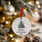 Personalised Pink Christmas Tree Ceramic Hanging Tree Decoration - 7cm
