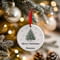 Personalised Pink Christmas Tree Ceramic Hanging Tree Decoration - 7cm