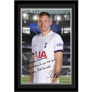 Personalised Tottenham Hotspur FC Kulusevski Autograph A4 Framed Player Photo