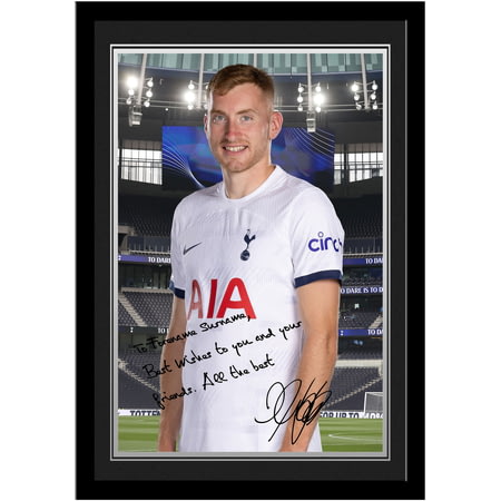 Personalised Tottenham Hotspur FC Kulusevski Autograph A4 Framed Player Photo