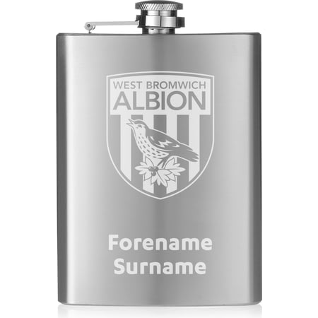 Personalised West Bromwich Albion FC Crest Hip Flask