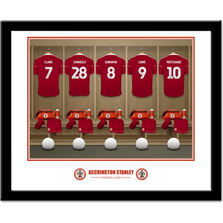 Personalised Accrington Stanley FC Dressing Room Shirts Framed Print