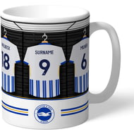 Personalised Brighton & Hove Albion FC Dressing Room Shirts Mug