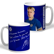 Personalised Chelsea FC Mykhailo Mudryk Autograph Player Photo 11oz Ceramic Mug