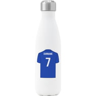 Personalised Leicester City Shirt Insulated Water Bottle - 500ml - White
