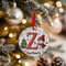 Personalised Snowman Initial A Ceramic Christmas Tree Decoration - 7cm