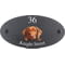 Personalised Vizsla Dog Motif Oval Slate House Sign Plaque 25x13cm