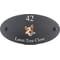 Personalised Pembroke Welsh Corgi Dog Motif Oval Slate House Sign Plaque 25x13cm