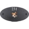 Personalised Pembroke Welsh Corgi Dog Motif Oval Slate House Sign Plaque 25x13cm