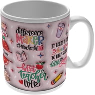 Personalised Apple 3D Effect 11oz Ceramic Mug For Teachers And Mentors - End Of Term Gift