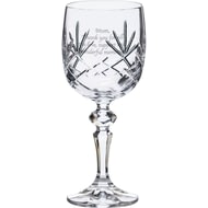 Personalised Cut Crystal Wine Glass