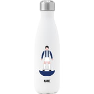 Personalised West Bromwich Albion Player Figure Insulated Water Bottle - 500ml - White