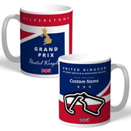 Personalised Grand Prix UK Silverstone Racing Mug