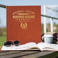 Personalised Arsenal Football Newspaper Book - A3 Leatherette Cover