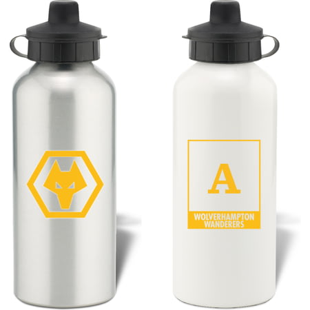 Personalised Wolves FC Monogram Aluminium Water Bottle
