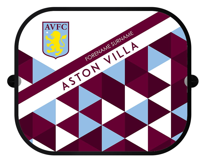 Personalised Car Sunshade PATTERNED Aston Villa F.C