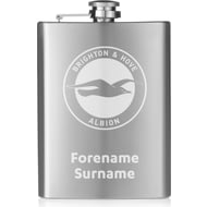 Personalised Brighton & Hove Albion FC Crest Hip Flask