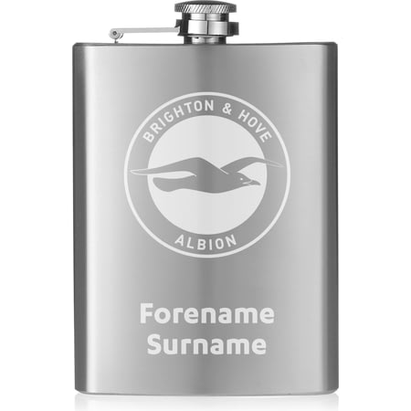Personalised Brighton & Hove Albion FC Crest Hip Flask