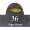 Personalised Carp Fish Dog Motif Slate House Name Or Number Plaque/Sign - 25x20cm