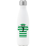 Personalised Celtic Shirt Insulated Water Bottle - 500ml - White
