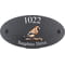 Personalised Hawfinch Bird Motif Oval Slate House Sign Plaque 25x13cm