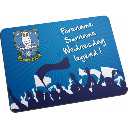 Personalised Sheffield Wednesday Legend Fabric Mouse Mat