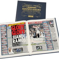 Personalised Tottenham Hotspur Football History Newspaper Book - A3 Leather Cover