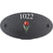 Personalised Tulip Flower Motif Oval Slate House Sign Plaque 25x13cm