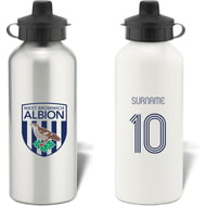 Personalised West Bromwich Albion Retro Shirt Aluminium Sports Water Bottle