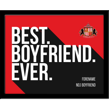 Personalised Sunderland AFC Best Boyfriend Ever 10x8 Photo Framed