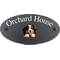 Personalised Bernese Mountain Dog Motif Oval Slate House Sign Plaque 25x13cm