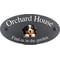 Personalised Bernese Mountain Dog Motif Oval Slate House Sign Plaque 25x13cm