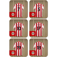 Personalised Brentford FC Dressing Room Shirts Coasters Set of 6