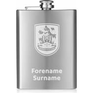 Personalised Huddersfield Town AFC Crest Hip Flask