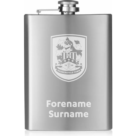 Personalised Huddersfield Town AFC Crest Hip Flask