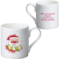 Personalised Santa & Stars Ceramic Mug