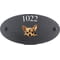 Personalised Chihuahua Dog Motif Oval Slate House Sign Plaque 25x13cm