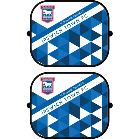 Personalised Ipswich Town FC Patterned Pair of Car Side Window Sunshades