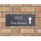 Personalised Up Arrow Motif Natural Slate Sign Garden Plaque With Wall Fixings - 25x10cm