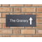 Personalised Up Arrow Motif Natural Slate Sign Garden Plaque With Wall Fixings - 25x10cm