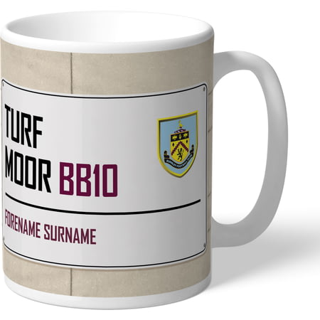 Personalised Burnley FC Turf Moor Street Sign Mug