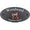 Personalised French Bulldog Motif Oval Slate House Sign Plaque 25x13cm