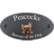 Personalised French Bulldog Motif Oval Slate House Sign Plaque 25x13cm