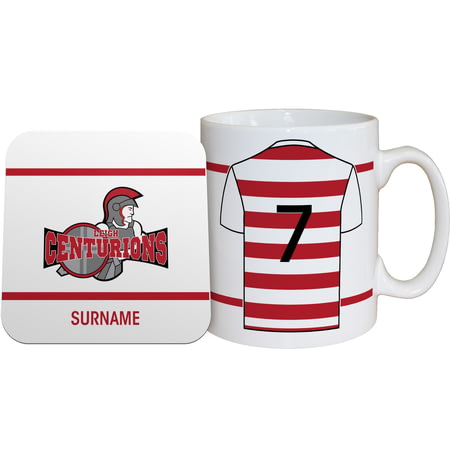 Personalised Leigh Centurions Shirt Mug & Coaster Set