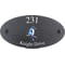 Personalised Ultra Marine Kingfisher Bird Motif Oval Slate House Sign Plaque 25x13cm