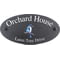 Personalised Ultra Marine Kingfisher Bird Motif Oval Slate House Sign Plaque 25x13cm