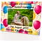 Personalised Balloon Pattern 6x4" Wooden Landscape Photo Frame