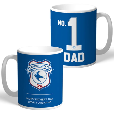 Personalised Cardiff City FC No.1 Dad Fathers Day Mug