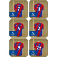 Personalised Crystal Palace FC Dressing Room Shirts Coasters Set of 6
